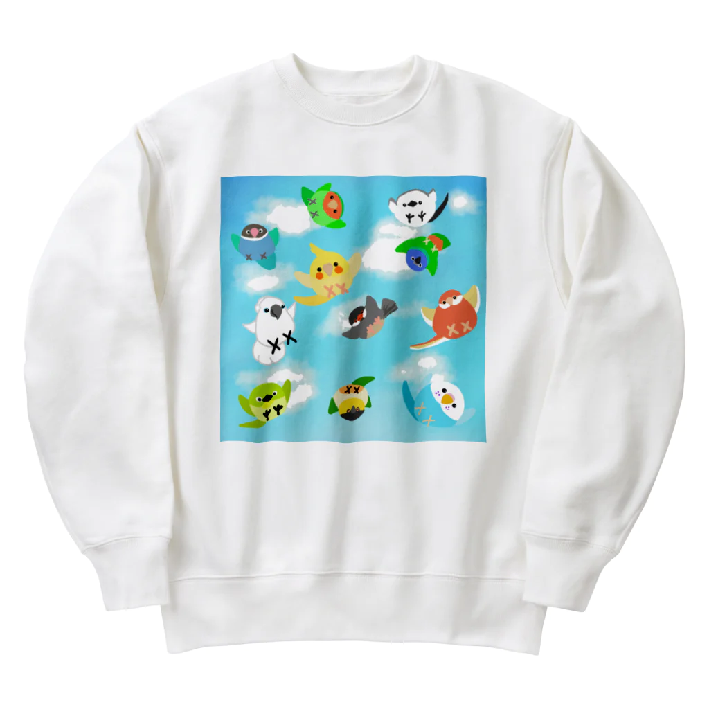 Lily bird（リリーバード）のいろいろ鳥さん 青空 Heavyweight Crew Neck Sweatshirt