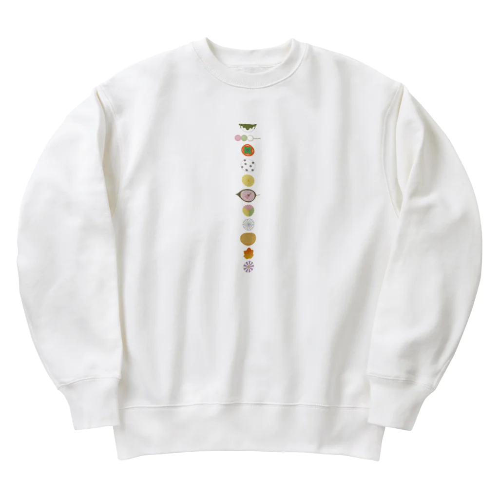 kimchinのやさしい色合いの和菓子のセット Heavyweight Crew Neck Sweatshirt