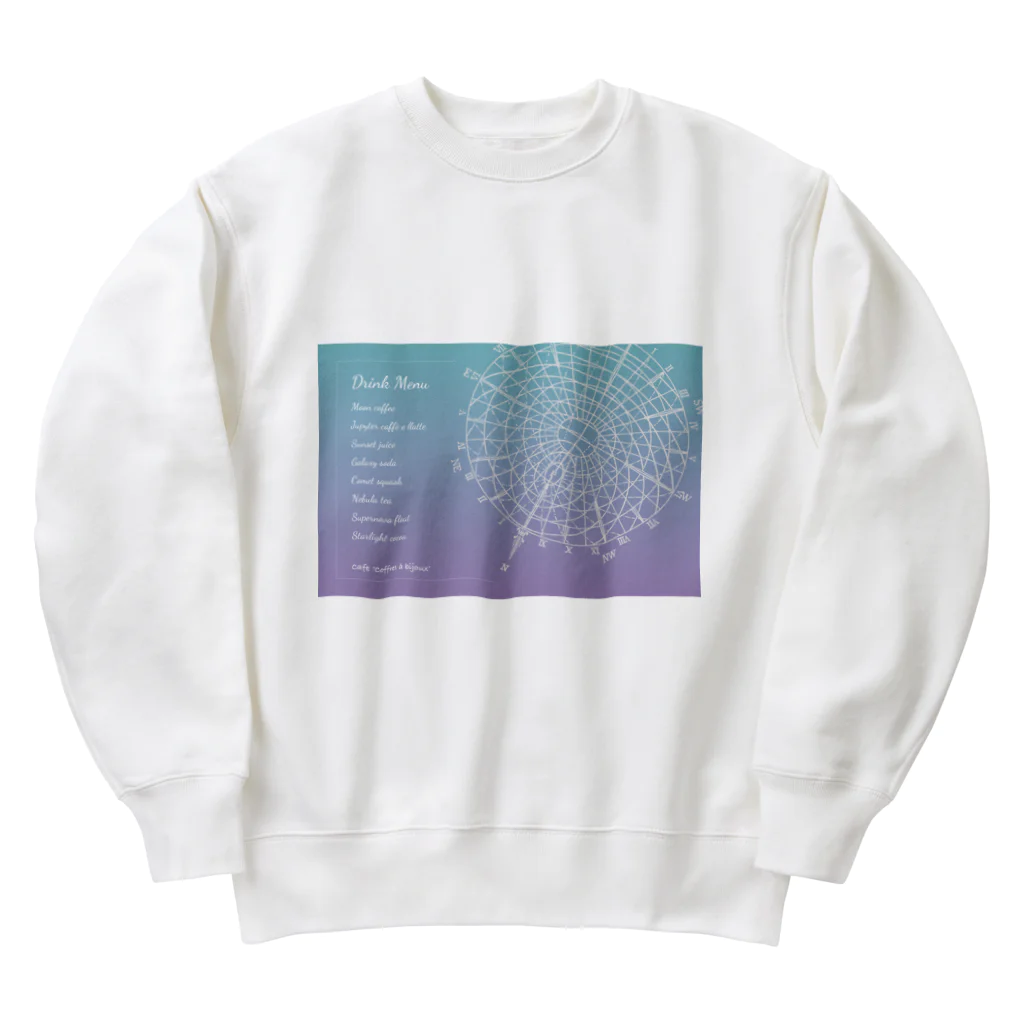 Coffret à bijouxの宇宙ドリンクメニューシリーズ Heavyweight Crew Neck Sweatshirt