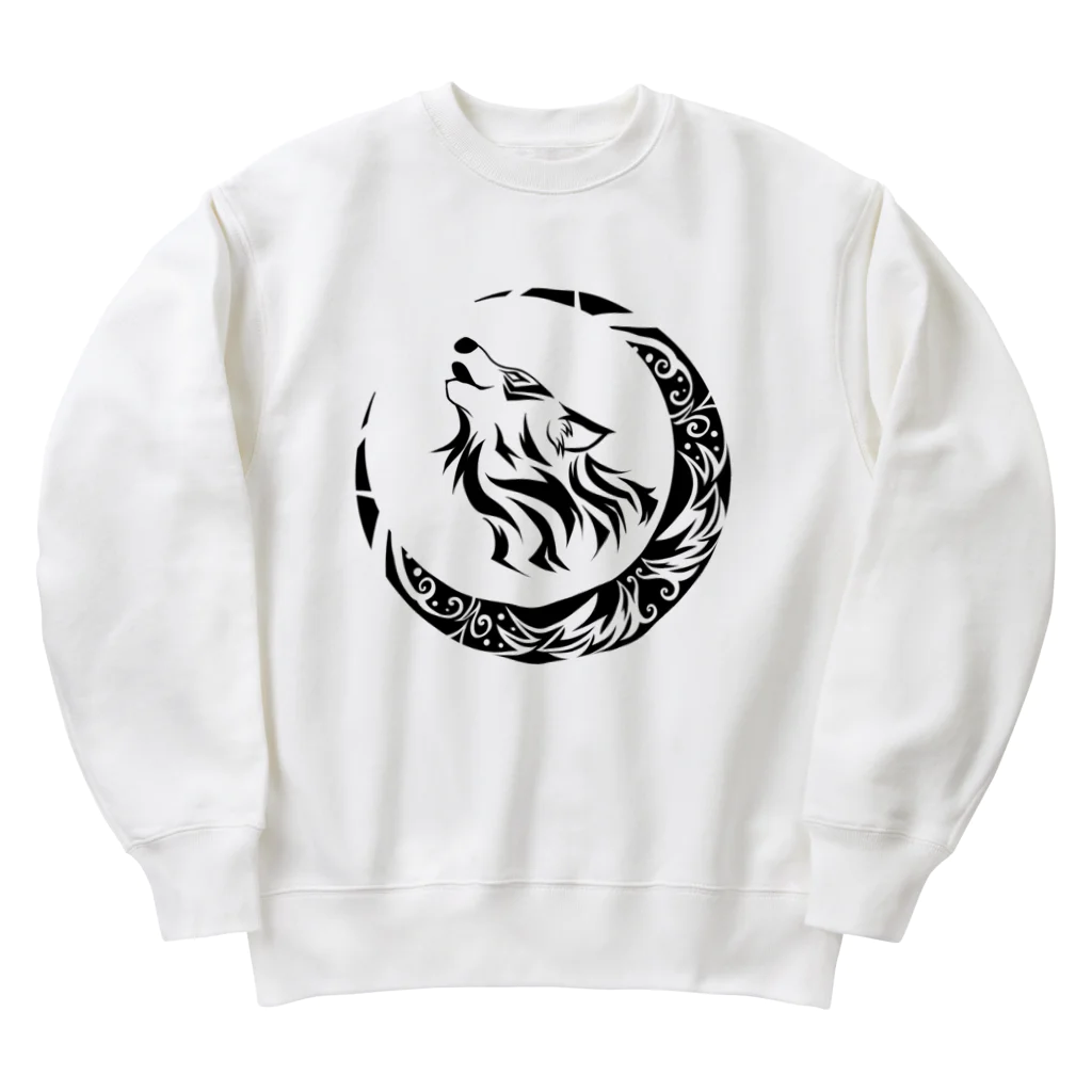 ラルゴのTribal Wolf Heavyweight Crew Neck Sweatshirt