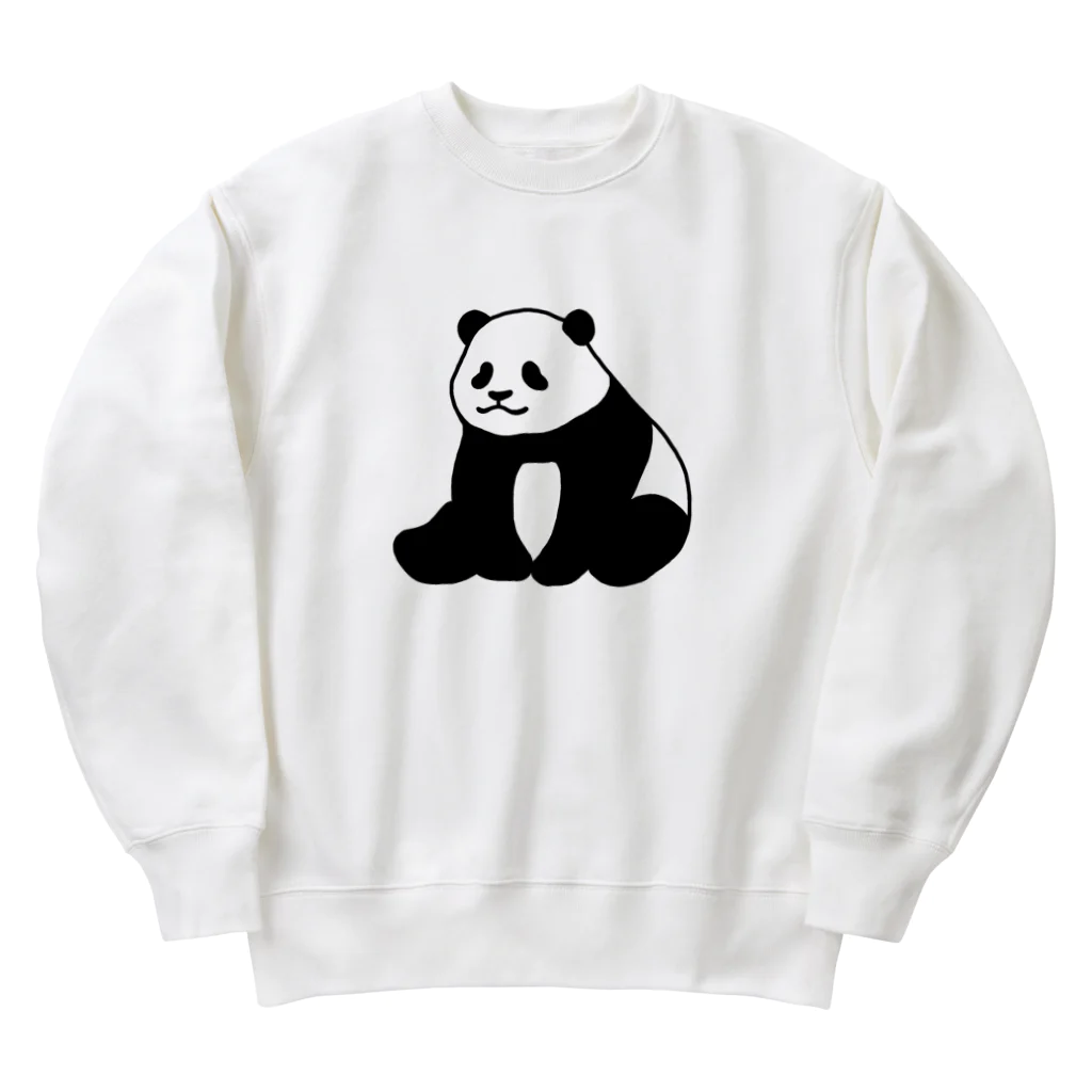 chippokeのころころパンダ（おすわり）（線あり） Heavyweight Crew Neck Sweatshirt