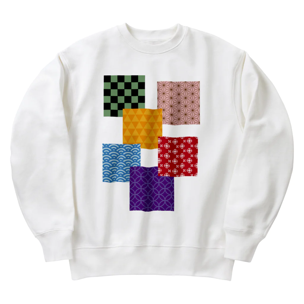 フォーヴァの和柄パッチワーク風 Heavyweight Crew Neck Sweatshirt