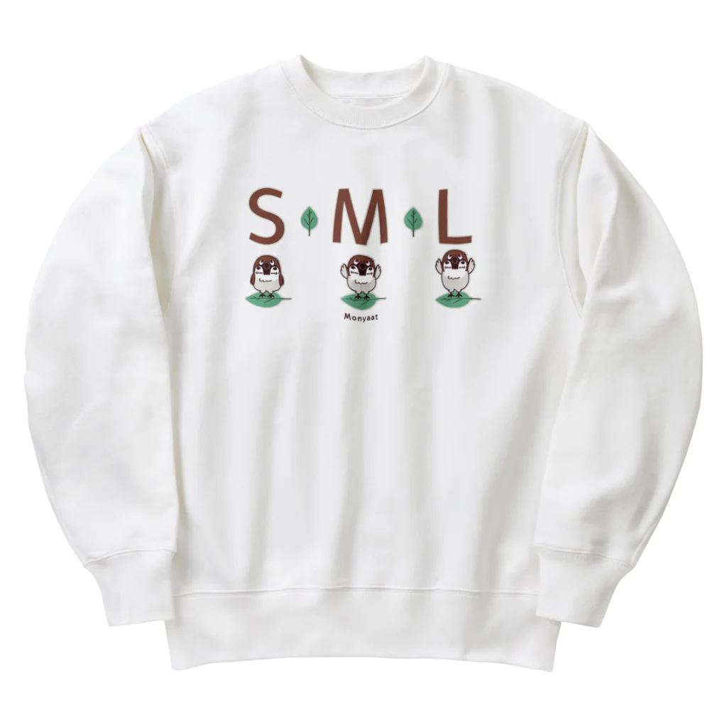 イラスト MONYAAT のスズメがちゅん SMLTシャツ Heavyweight Crew Neck Sweatshirt