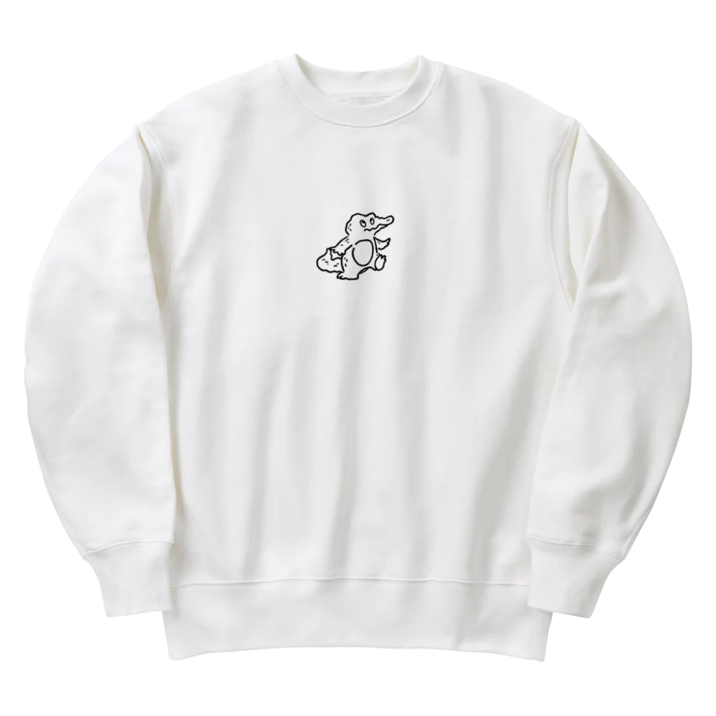 chocochachaのワニ（黒） Heavyweight Crew Neck Sweatshirt