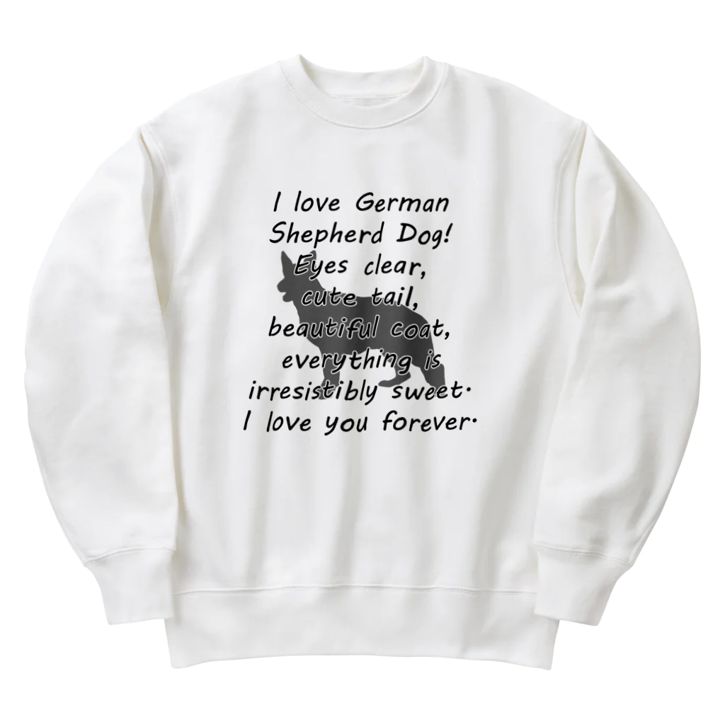 onehappinessのジャーマン・シェパード・ドッグ Heavyweight Crew Neck Sweatshirt