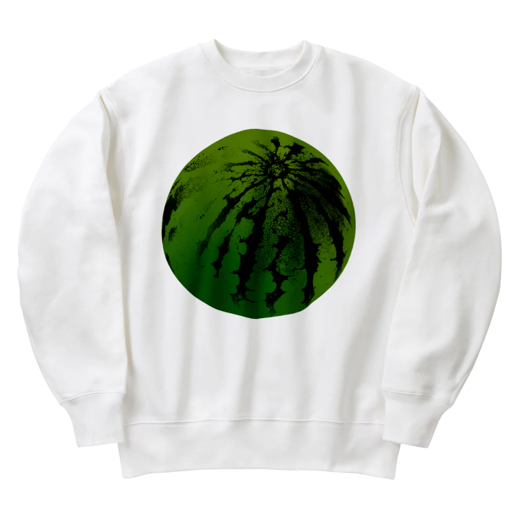 ヨープキャンが気になったのすいか -watermelon- 丸 Heavyweight Crew Neck Sweatshirt