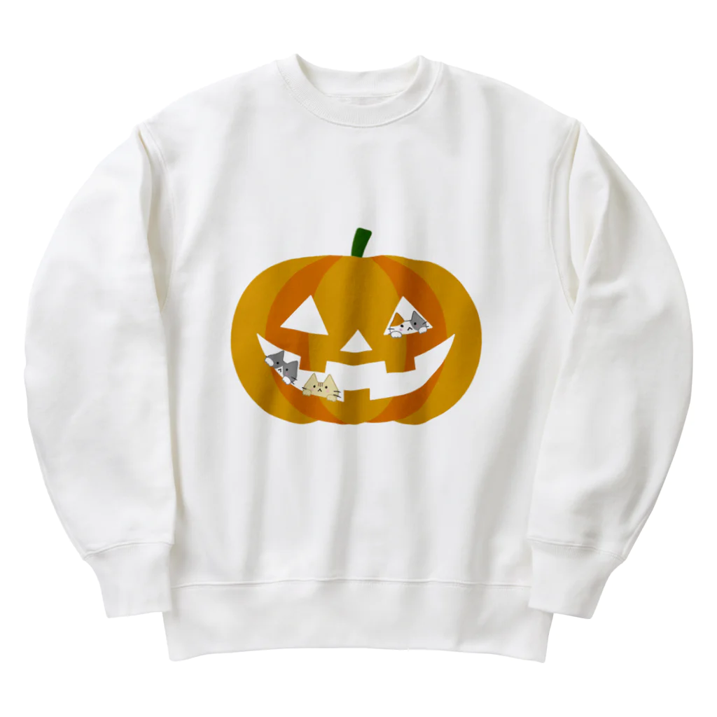 めいぷるのかぼちゃにゃ Heavyweight Crew Neck Sweatshirt