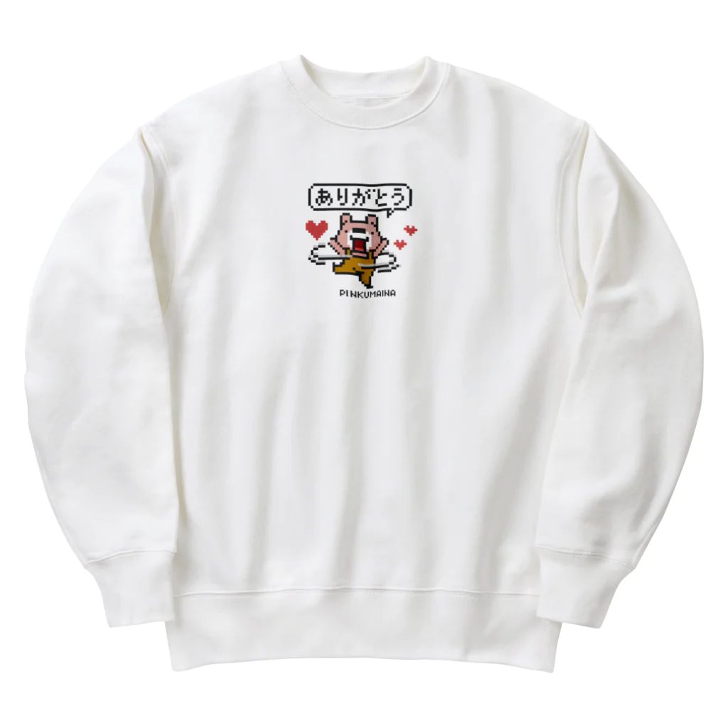 イラスト MONYAAT のぴんくまにあのありがとう Heavyweight Crew Neck Sweatshirt