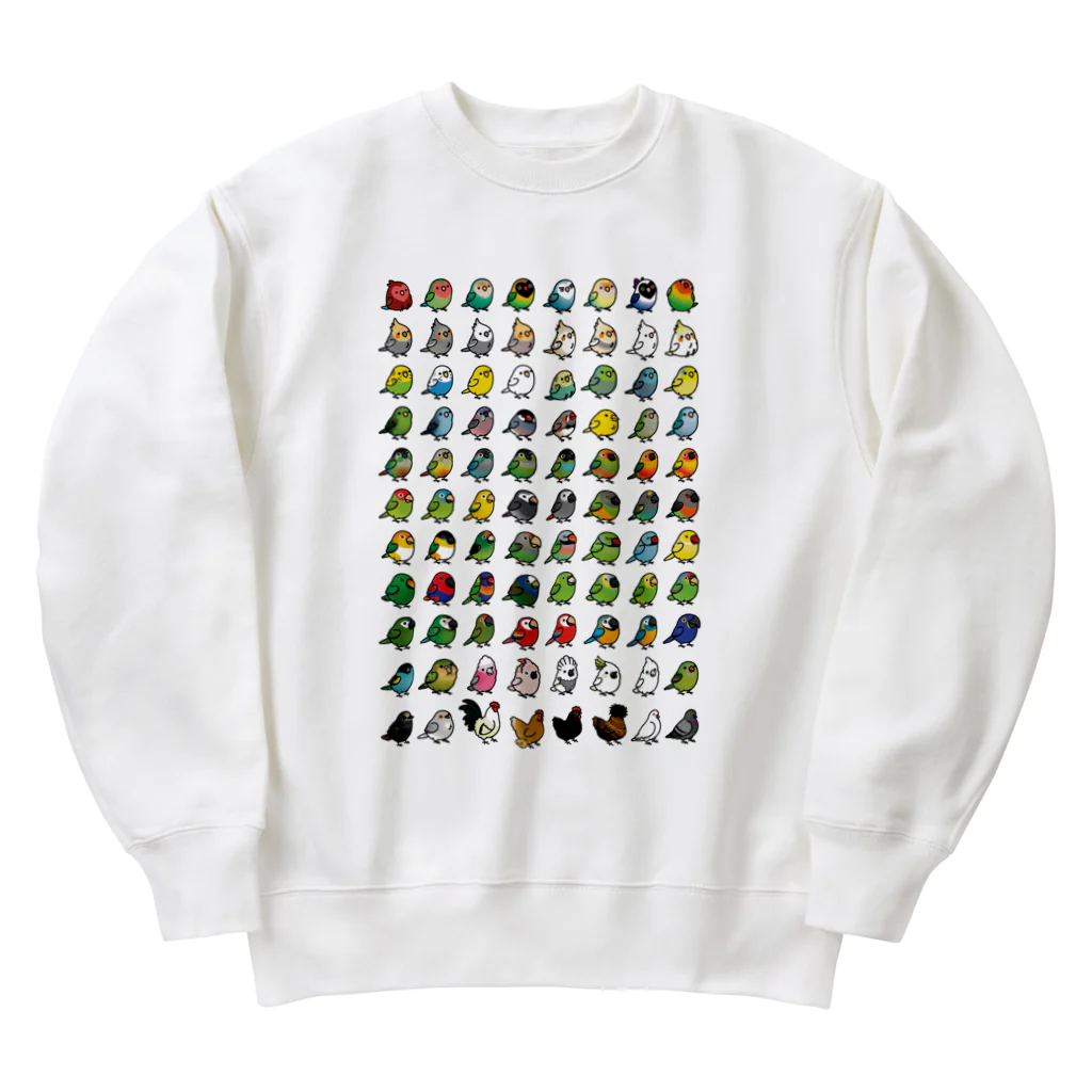 Cody the LovebirdのChubby Bird 鳥さん大集合 Heavyweight Crew Neck Sweatshirt