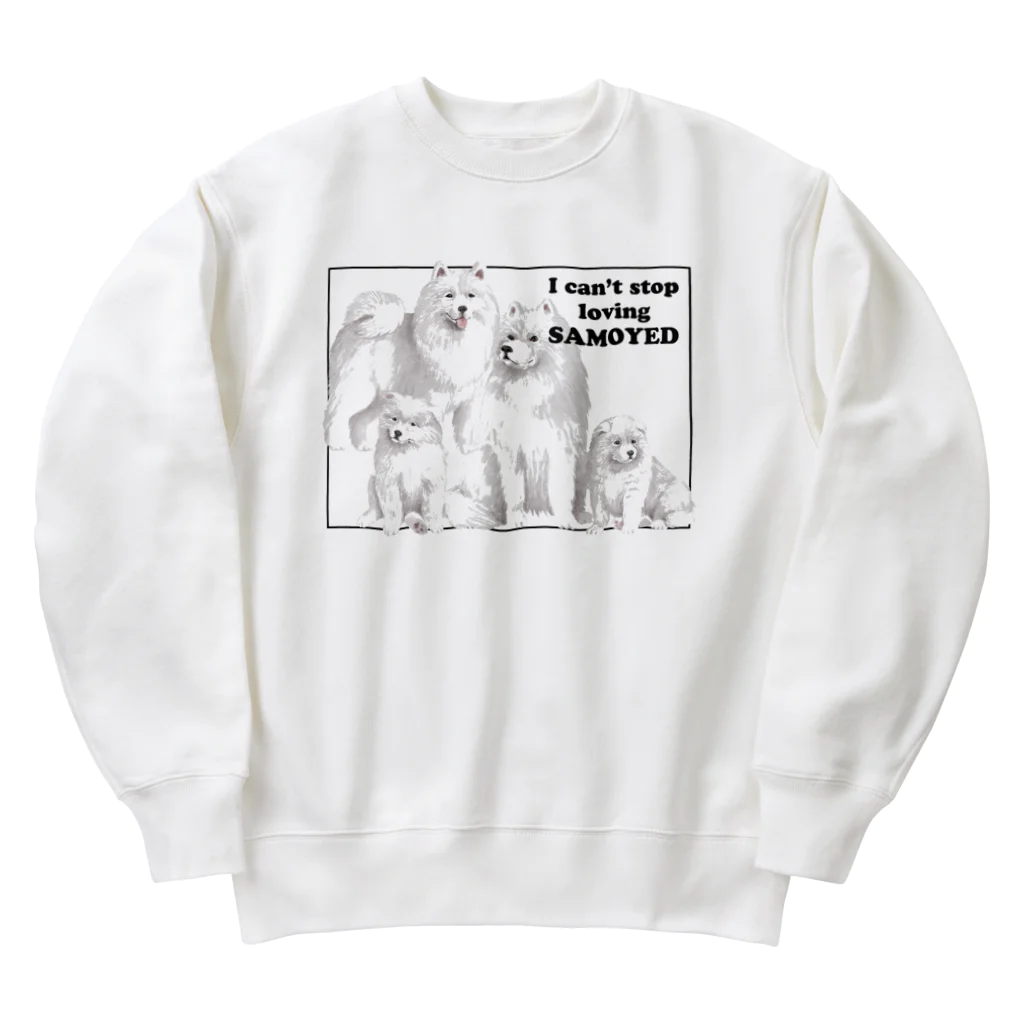 SANKAKU DESIGN STOREの表/B ハッピーサモエドセット！ Heavyweight Crew Neck Sweatshirt