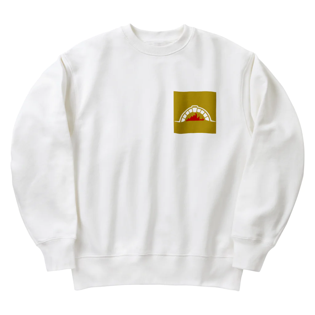 石窯ピザたつだの石窯ピザたつだ・ロゴ Heavyweight Crew Neck Sweatshirt