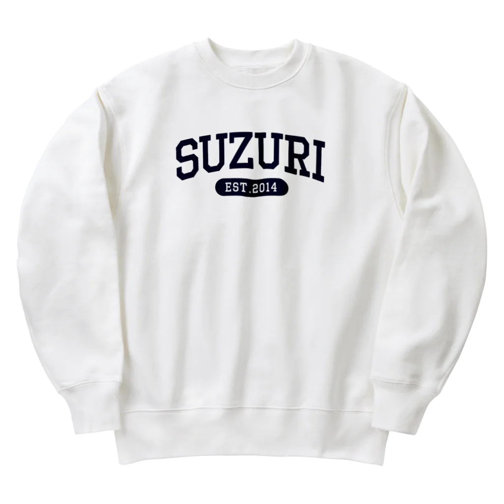 忍者スリスリくんのSUZURI University (Navy) Heavyweight Crew Neck Sweatshirt