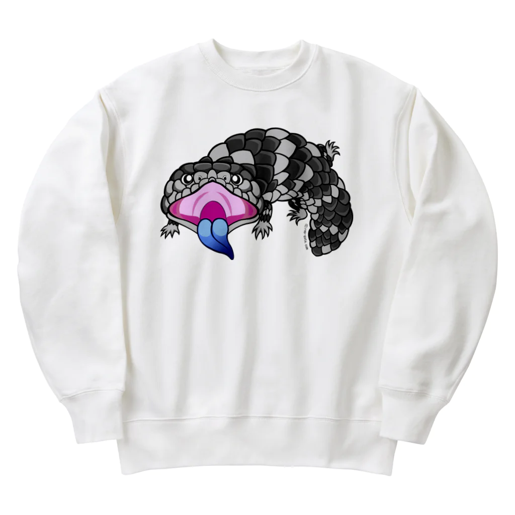 もむのふの爬虫類グッズやさんのマツカサトカゲちゃん Heavyweight Crew Neck Sweatshirt