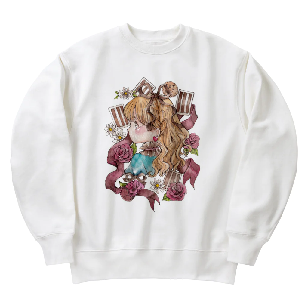 Atelier cinnamonの不思議の国のアリス×チョコレート/Atelier cinnamon Heavyweight Crew Neck Sweatshirt