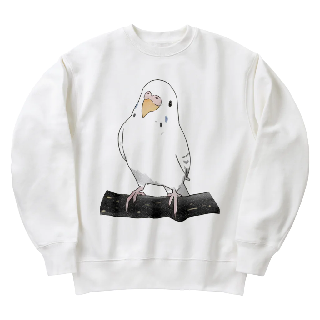 まめるりはことりのまったりセキセイインコちゃん【まめるりはことり】 Heavyweight Crew Neck Sweatshirt