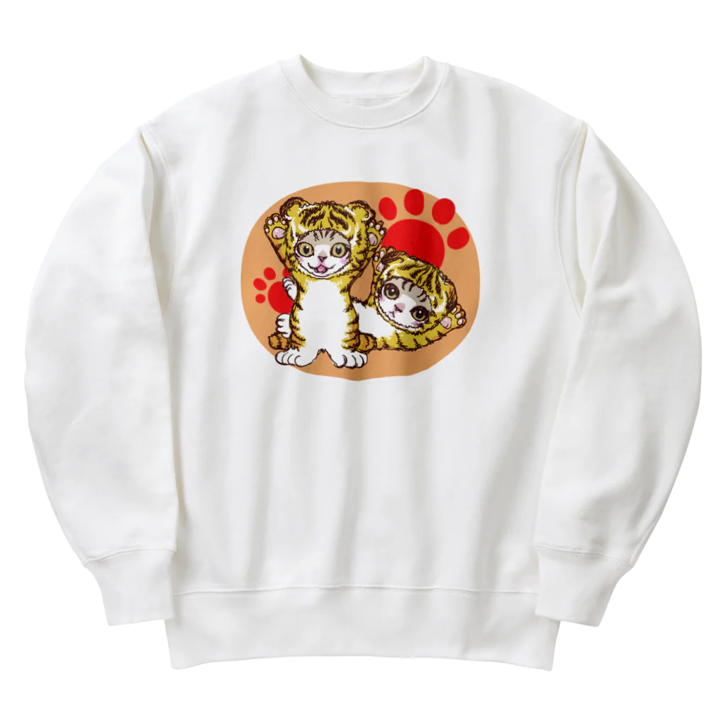 nya-mew（ニャーミュー）のとらニャーちゃん Heavyweight Crew Neck Sweatshirt