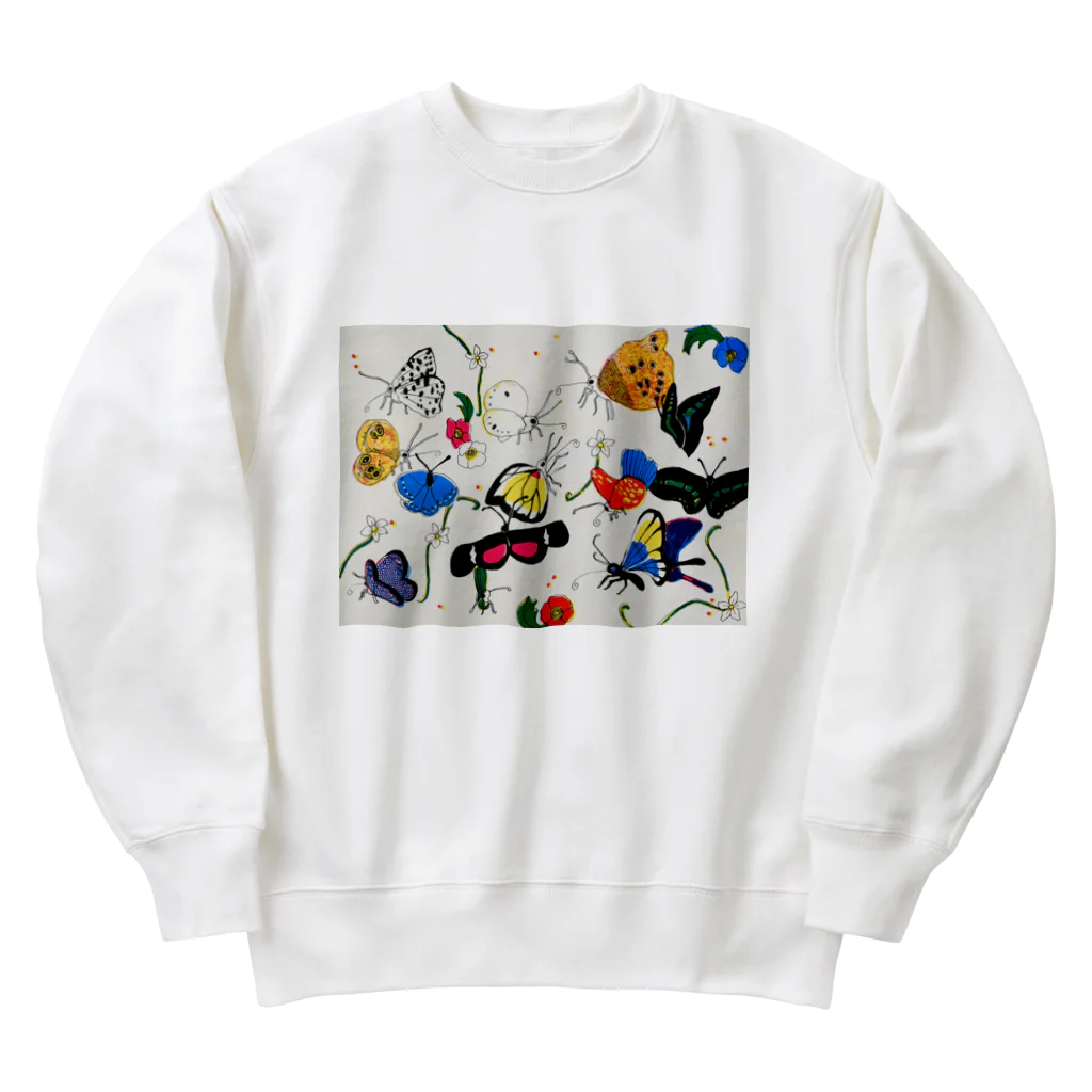 きたのかんむりのちょうちょ Heavyweight Crew Neck Sweatshirt