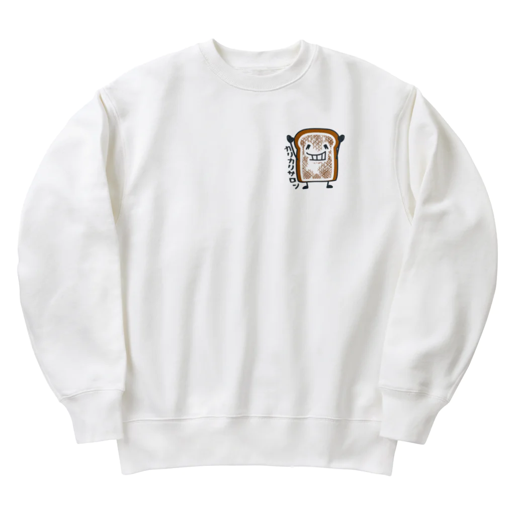 イラスト MONYAAT の食パンくんこげたくん Heavyweight Crew Neck Sweatshirt