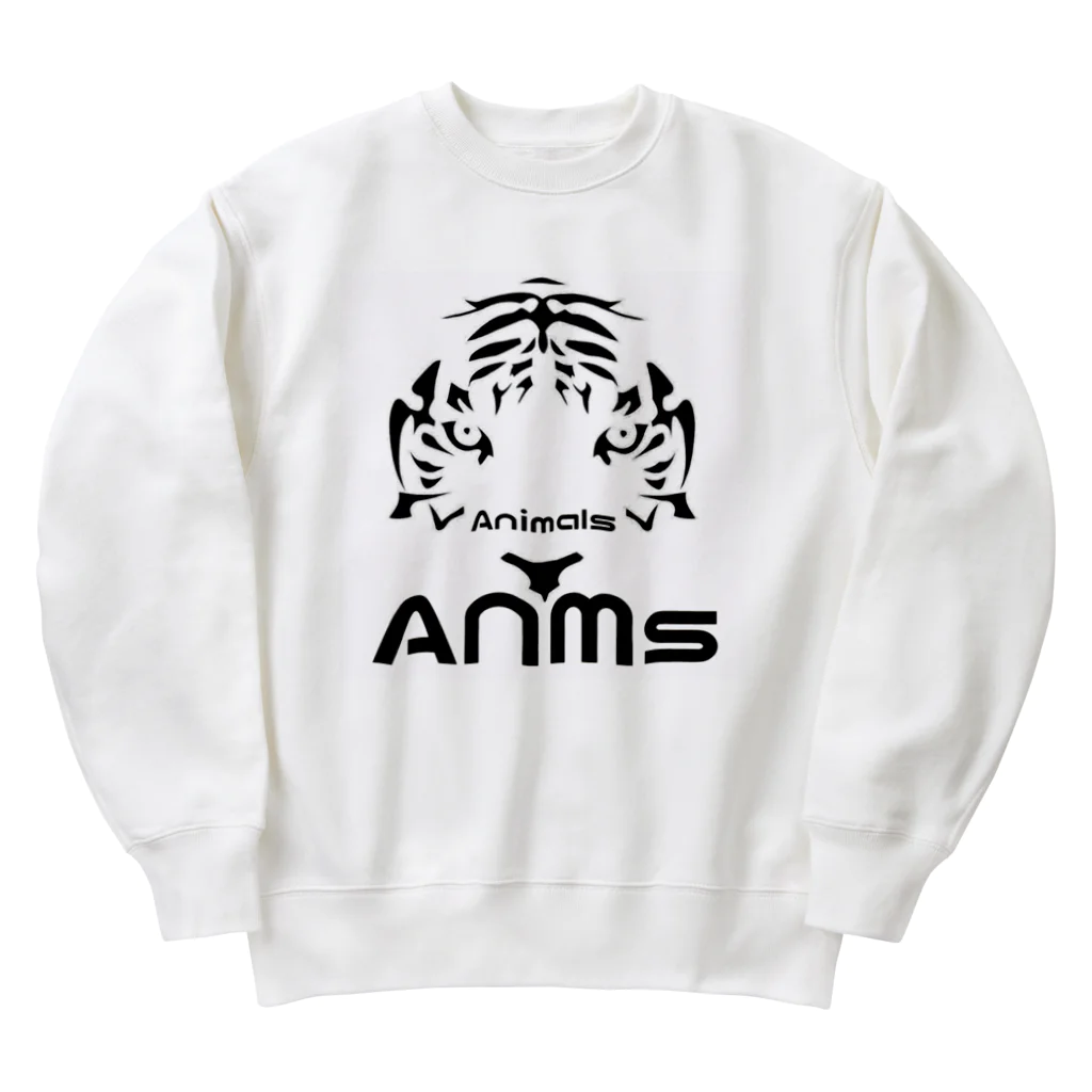 にー【ANMs】のAnimals ホワイトタイガー Heavyweight Crew Neck Sweatshirt