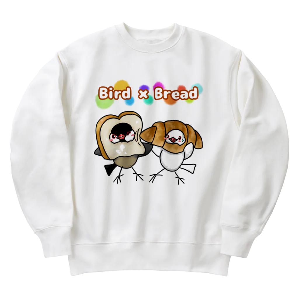 Lily bird（リリーバード）のパンの着ぐるみ文鳥ず Heavyweight Crew Neck Sweatshirt