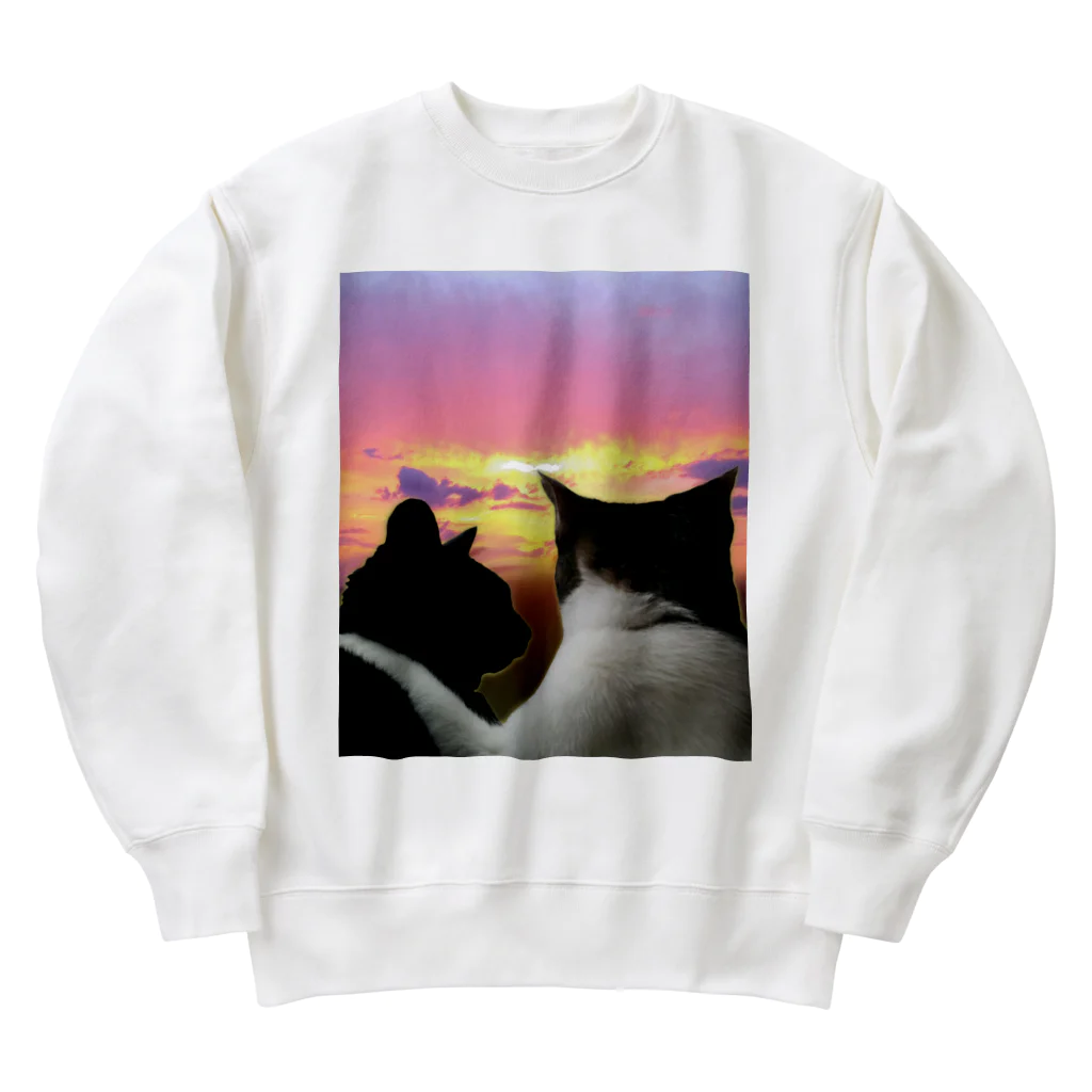 諭苑のSUZURI店のあしたはしあわせリアルなりちか角版 Heavyweight Crew Neck Sweatshirt