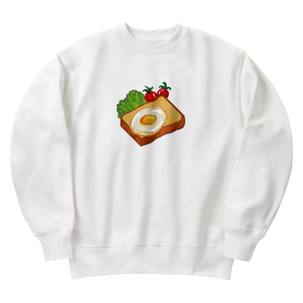 Wonder Bird Forestのピクセル・目玉焼きトースト Heavyweight Crew Neck Sweatshirt