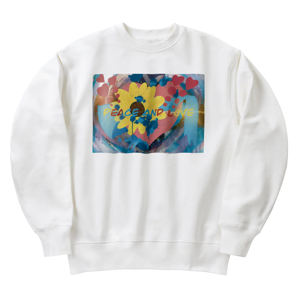 AkironBoy's_ShopのPEACE AND LOVE 〜平和と愛は何処からくるのか❓〜 Heavyweight Crew Neck Sweatshirt