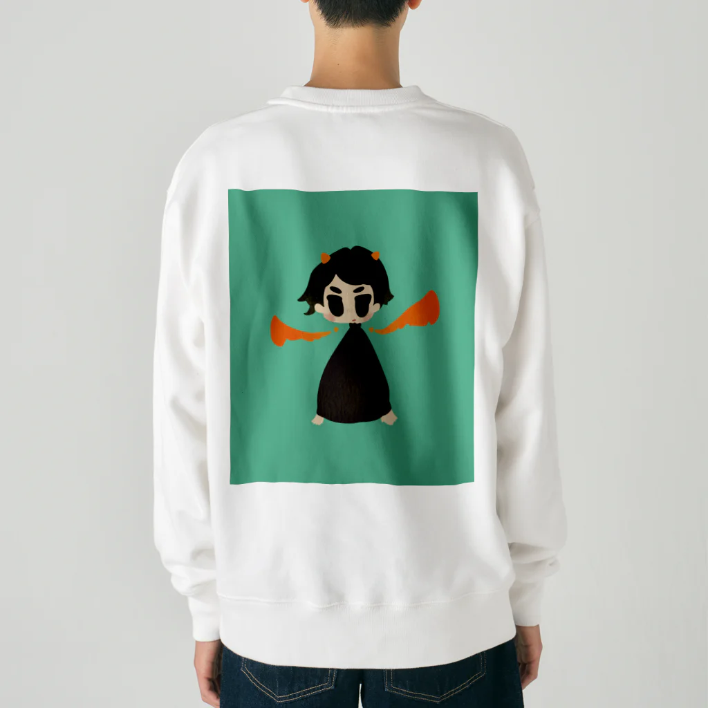 みるめ（はね職人）のかちきさん Heavyweight Crew Neck Sweatshirt