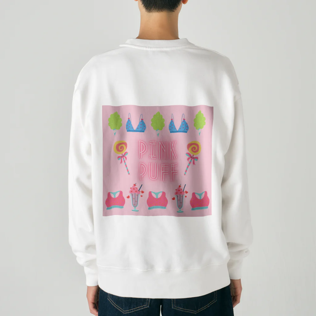 PINK PUFF のおブラジャースイーツスエット Heavyweight Crew Neck Sweatshirt