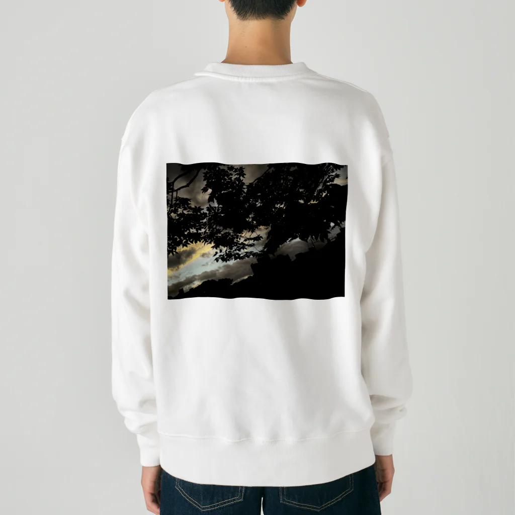 softihhardの京都　鴨川の夕暮れ Heavyweight Crew Neck Sweatshirt