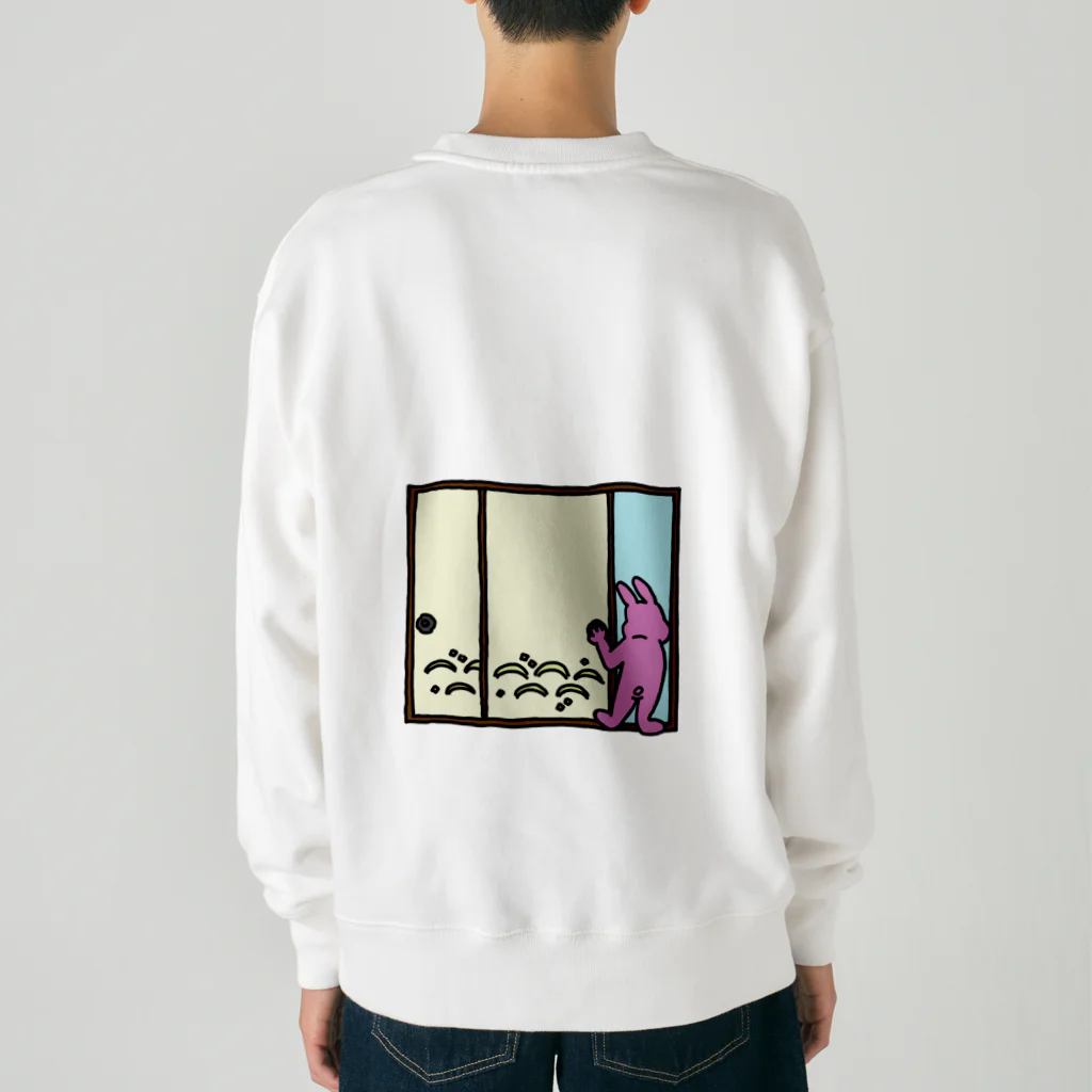 fusumerのうさぎとふすま（紺帯） Heavyweight Crew Neck Sweatshirt