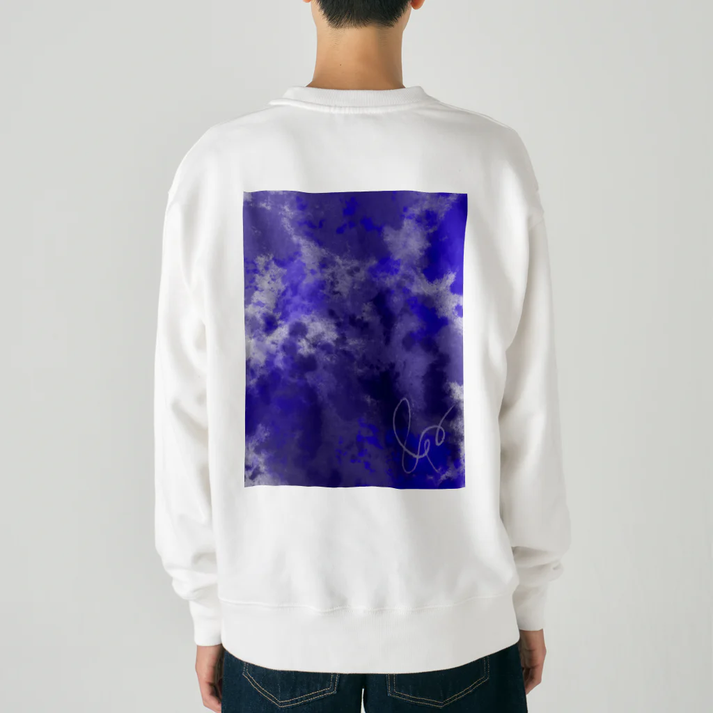 むくむにの青紫もくもく(&6) Heavyweight Crew Neck Sweatshirt