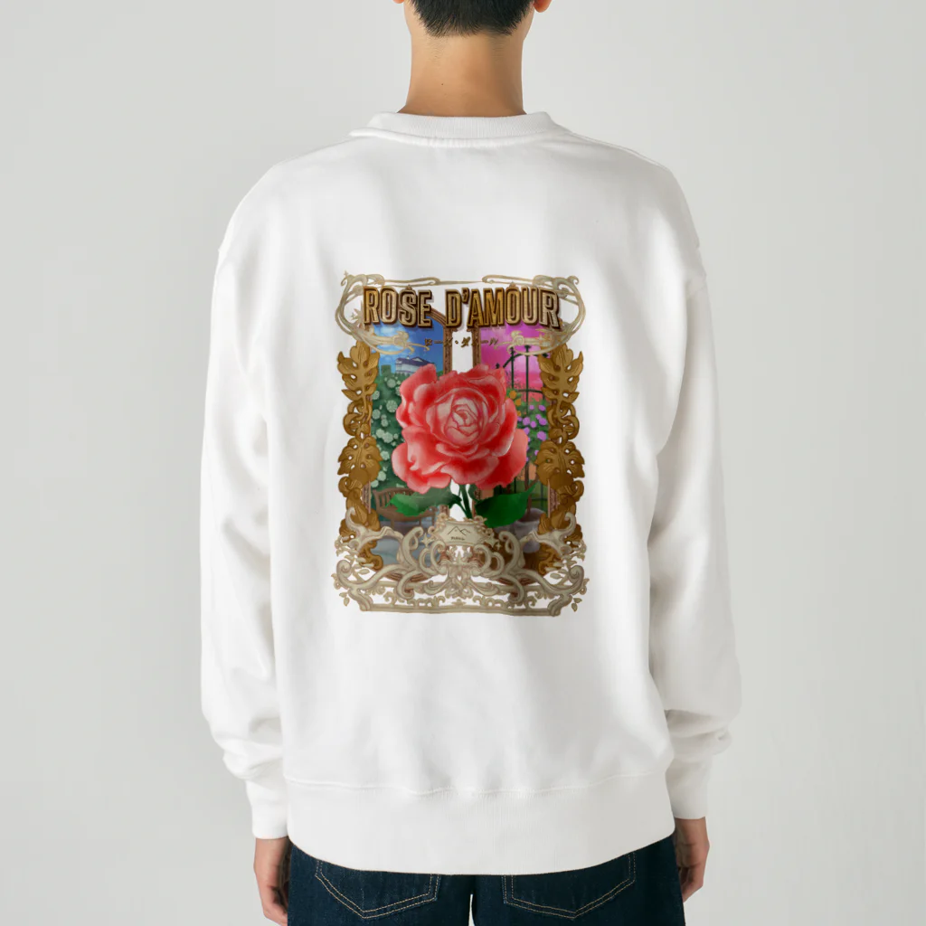 すてきな山のローズ・ダムール（背景色なし） Heavyweight Crew Neck Sweatshirt