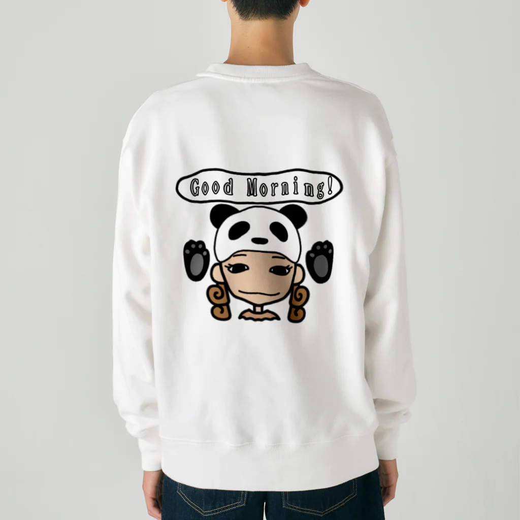 Happybirthdayのパンダの帽子 ささこちゃん Heavyweight Crew Neck Sweatshirt