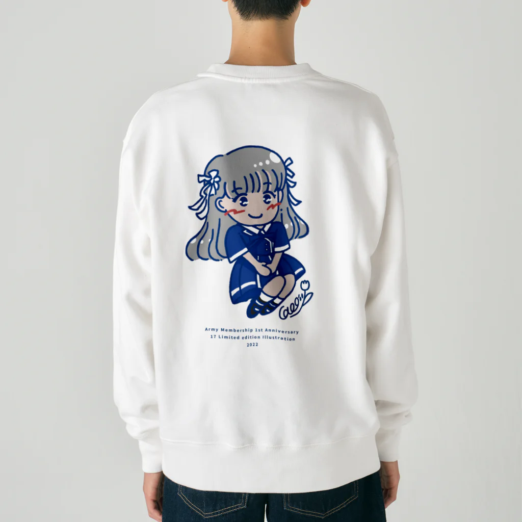 caco | イラストレーターの1周年記念ちびかこスウェット Heavyweight Crew Neck Sweatshirt