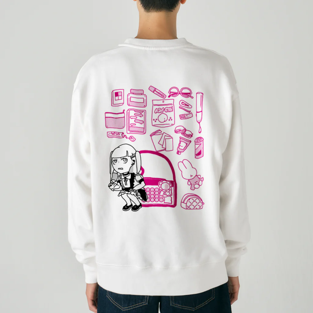 まつだあゆのすずりのあたし♡限界♡KAWAII(バックプリント) Heavyweight Crew Neck Sweatshirt