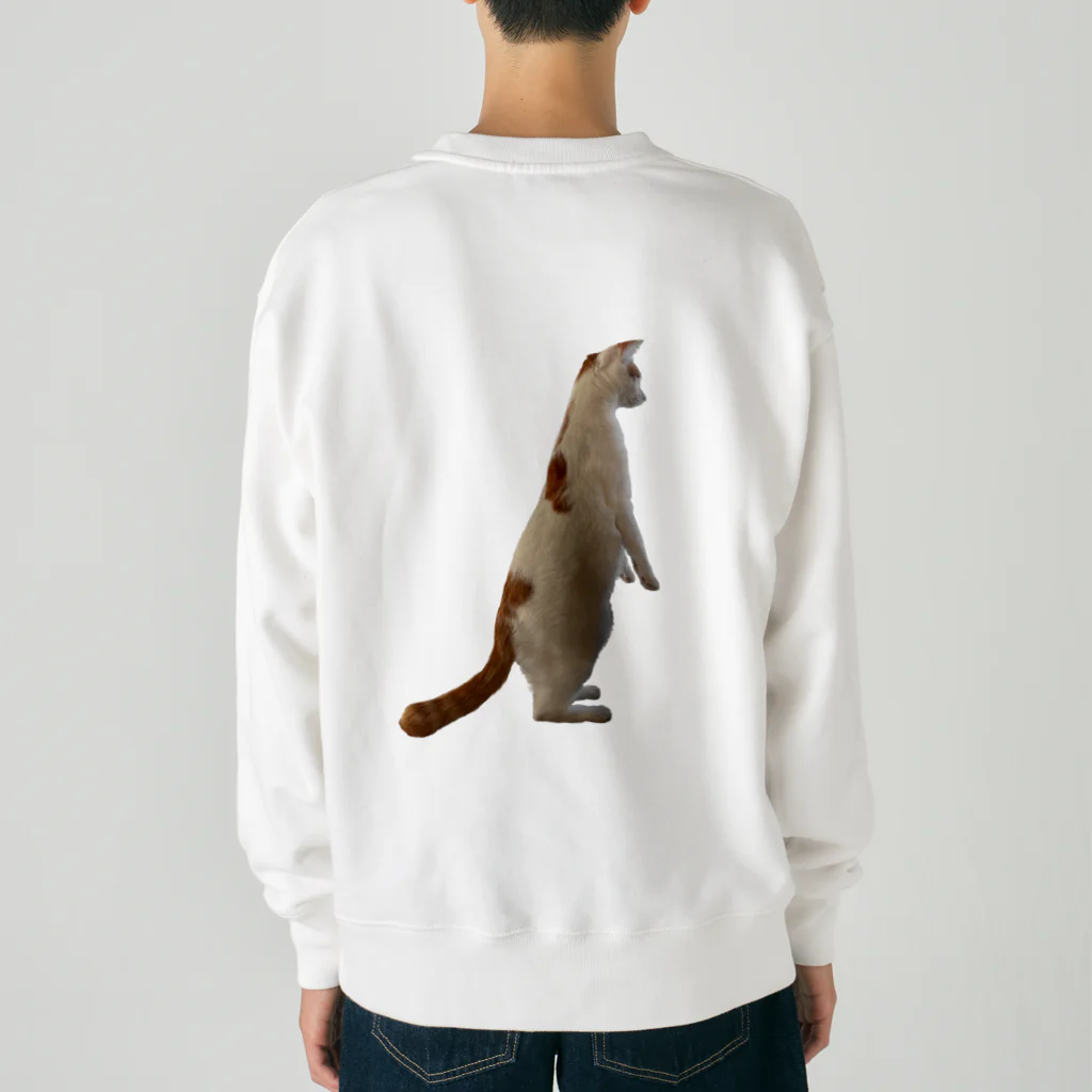 ☆家猫カンパニー社員グッズ☆のスタンディングきびだんごダブル Heavyweight Crew Neck Sweatshirt