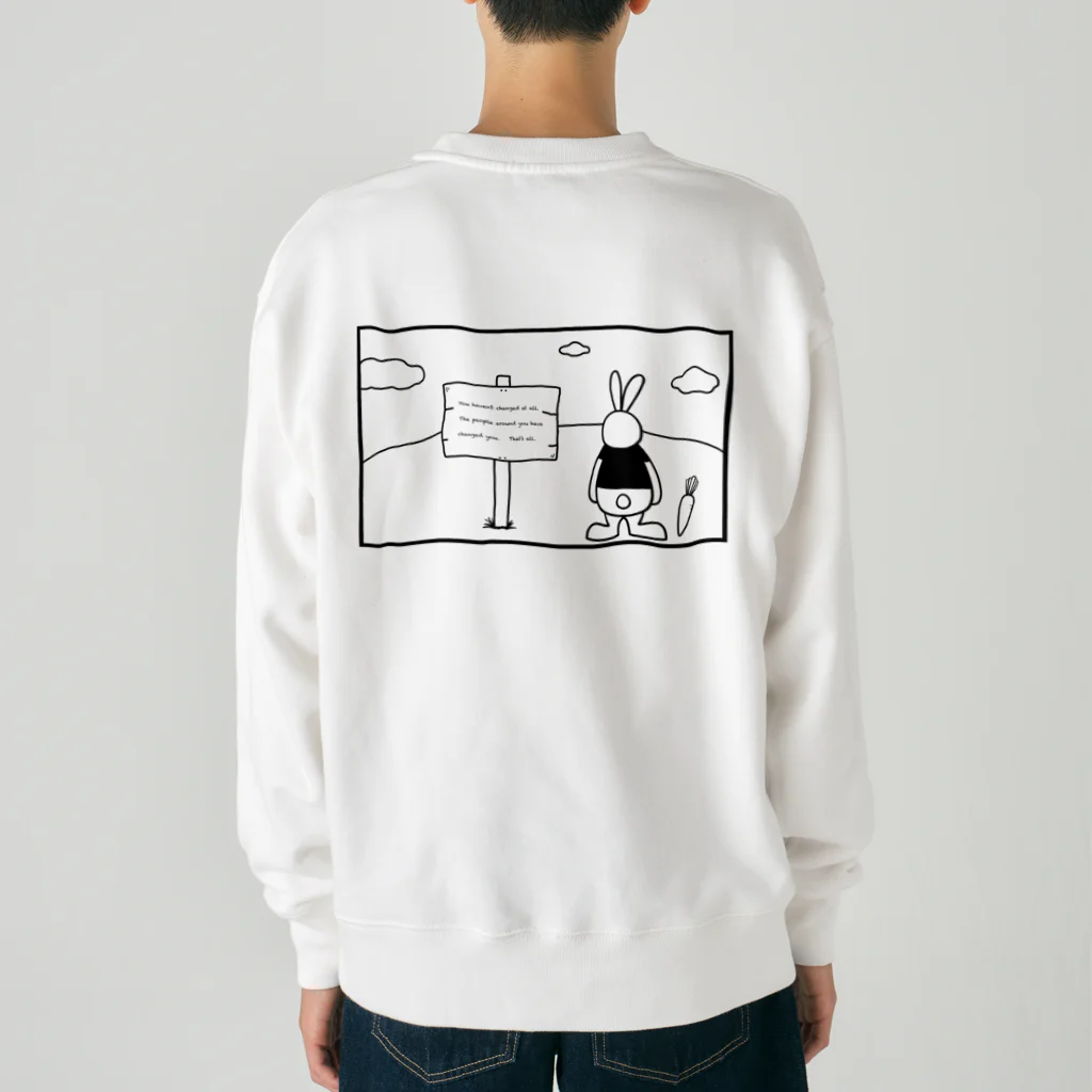 miomioのうさぎ　バックプリント　ブラック Heavyweight Crew Neck Sweatshirt