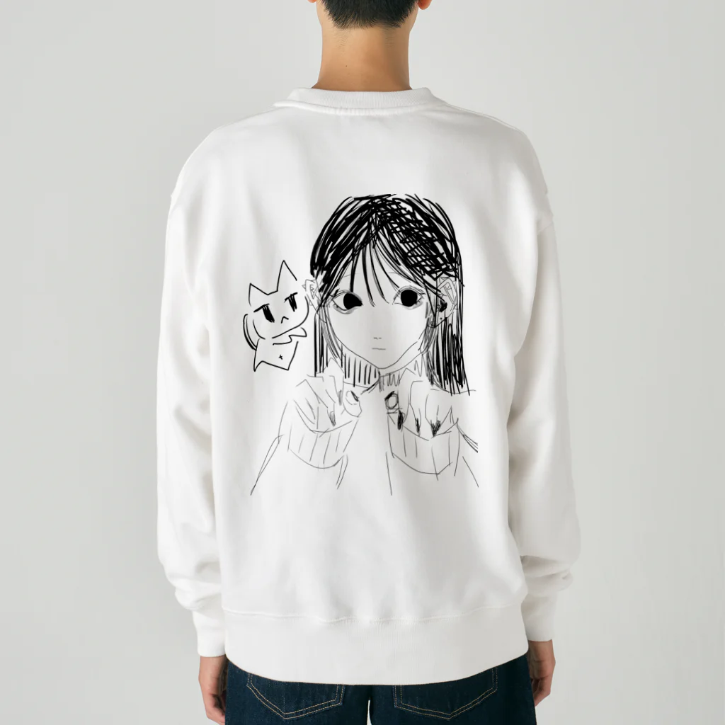 さきいかの小屋のネイルチップ女 Heavyweight Crew Neck Sweatshirt