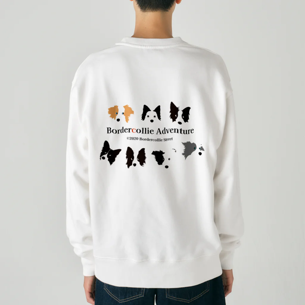 Bordercollie Streetの7 Border Collies-1 Heavyweight Crew Neck Sweatshirt