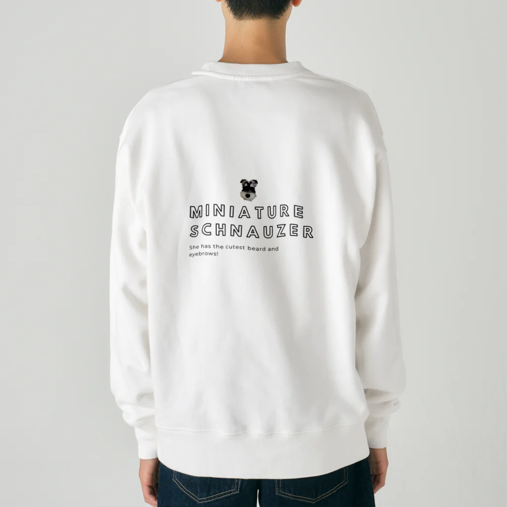 ミニチュアシュナウザー　B&Sのミニチュアシュナウザー　B&S シンプル Heavyweight Crew Neck Sweatshirt