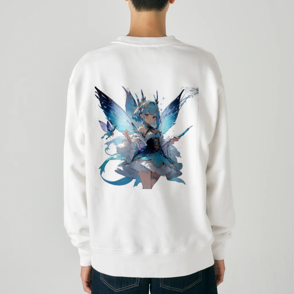 ロイ@イラストレーターHEXANFT販売美麗イラスト描きますの氷の妖精 Heavyweight Crew Neck Sweatshirt