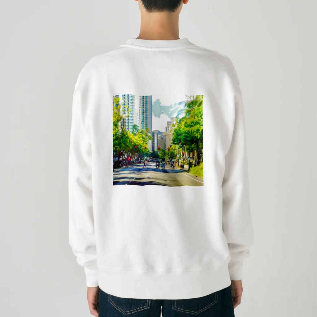 アロハビレッジのワイキキ通り🚶🚶‍♂️🚶 Heavyweight Crew Neck Sweatshirt