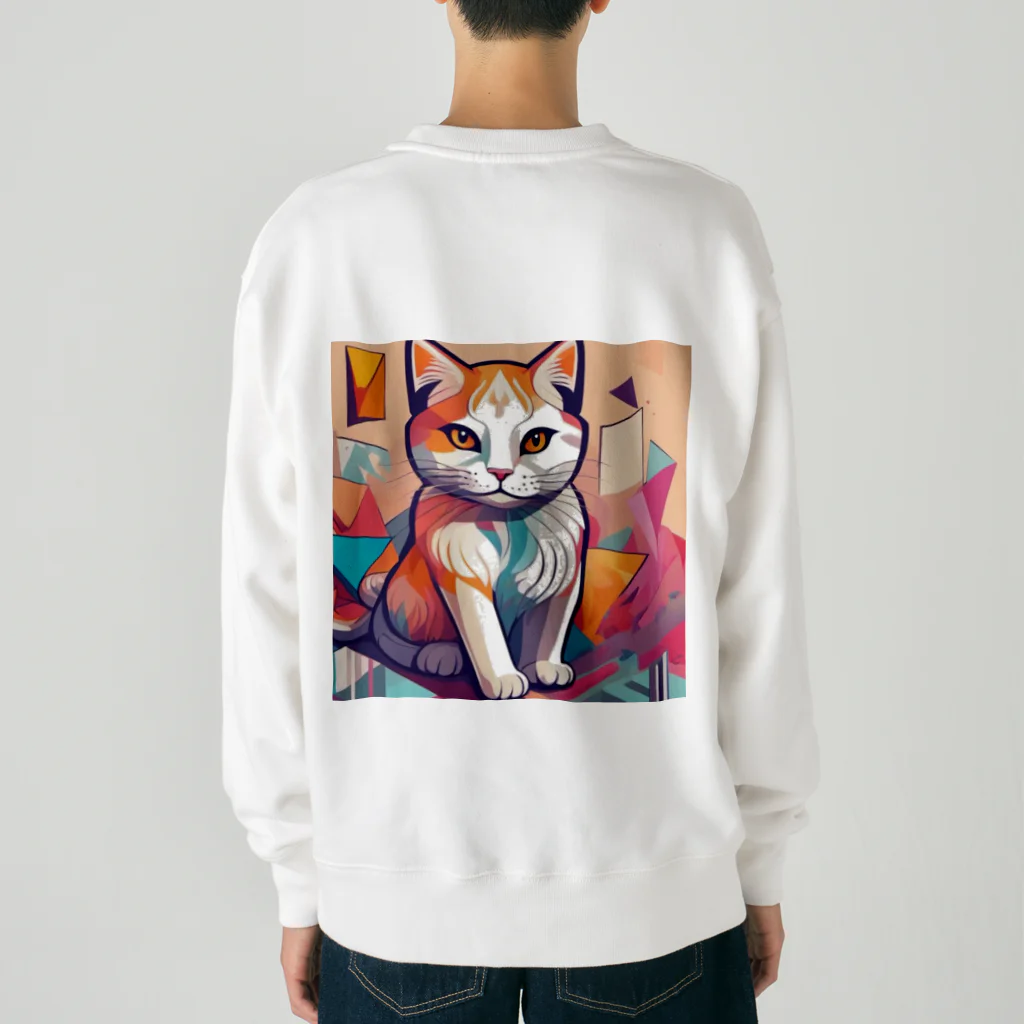 jiji2の額に模様のある猫 Heavyweight Crew Neck Sweatshirt