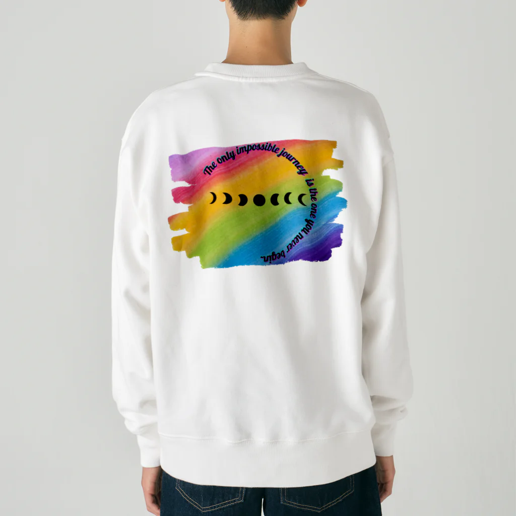  MIRACLE MOONの満ち欠ける月rainbow Heavyweight Crew Neck Sweatshirt