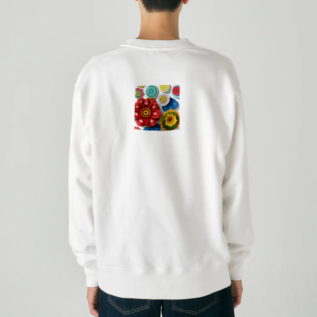 屋台 CLINICのフラワー3D風 Heavyweight Crew Neck Sweatshirt