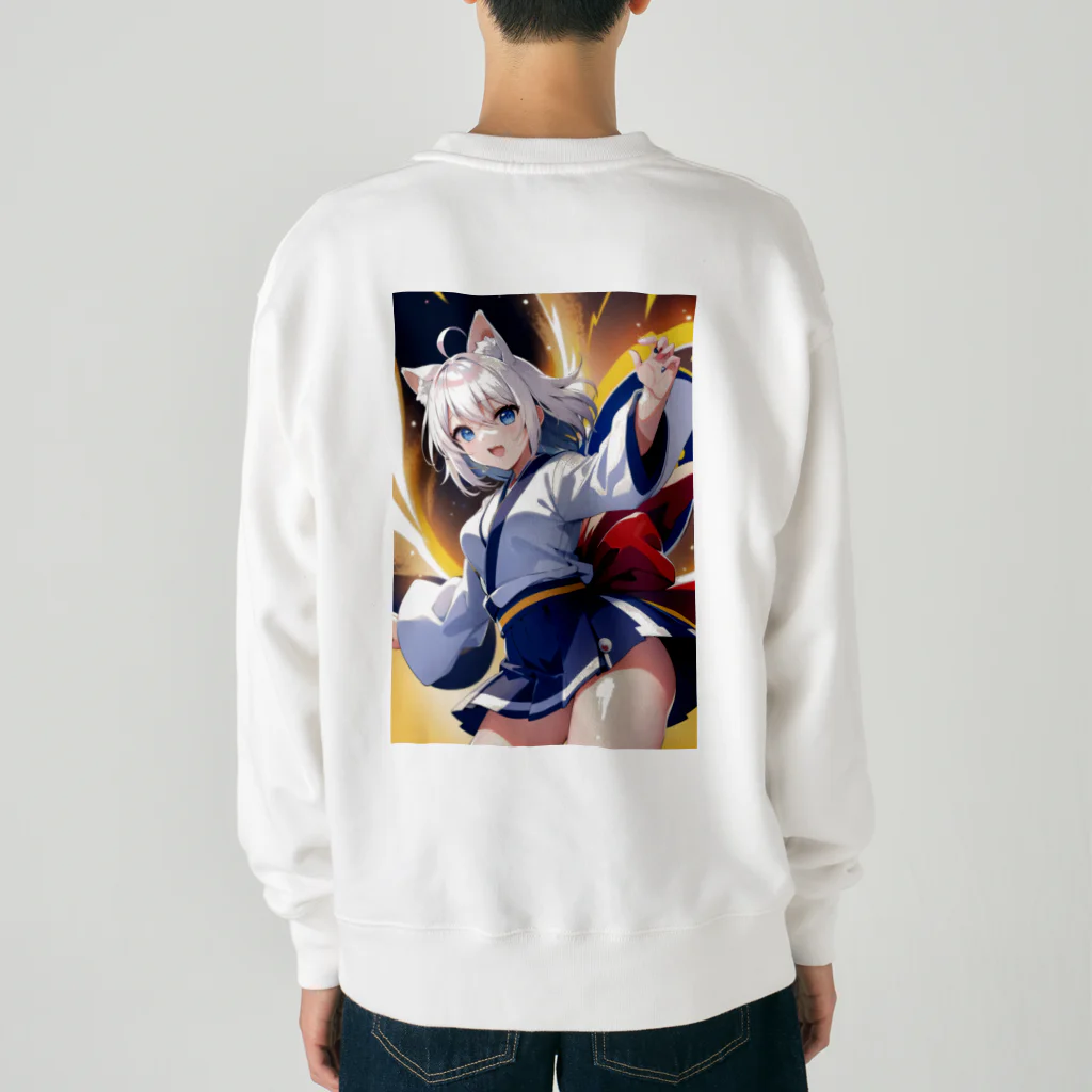 那須モバイル店のけもっ娘3 Heavyweight Crew Neck Sweatshirt