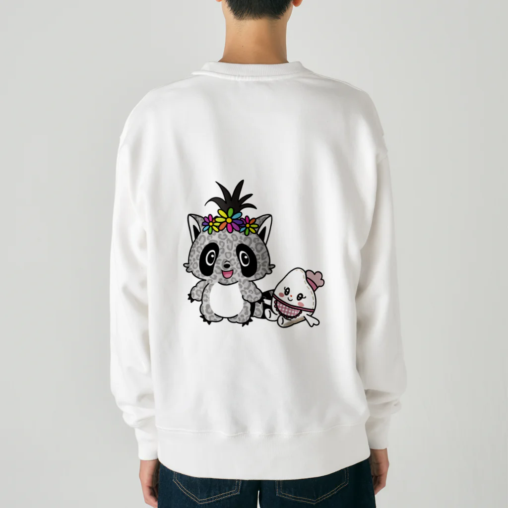 Hakomecomeの南国パンダ！&米粒ちゃん Heavyweight Crew Neck Sweatshirt