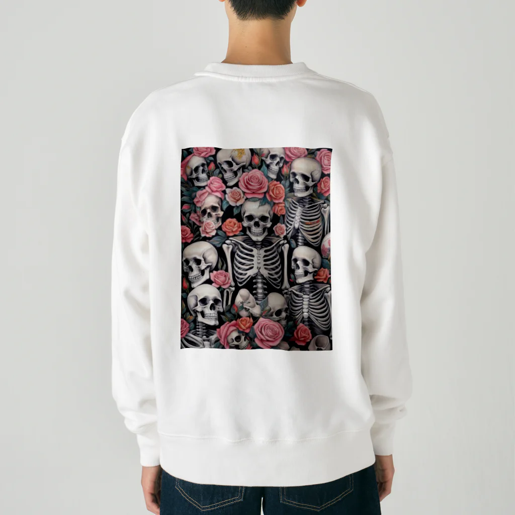 Skull sectionの薔薇とドクロ Heavyweight Crew Neck Sweatshirt