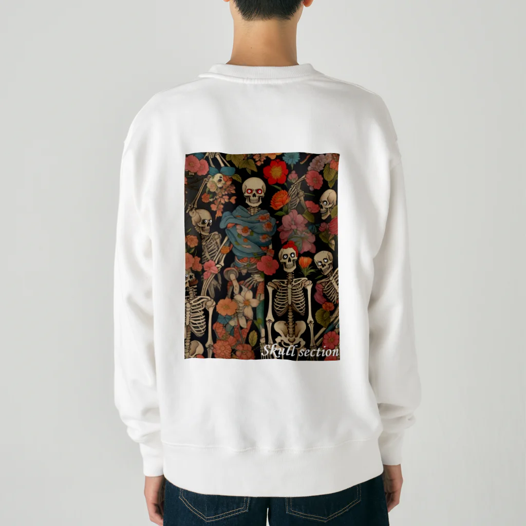 Skull sectionのドクロと花 Heavyweight Crew Neck Sweatshirt